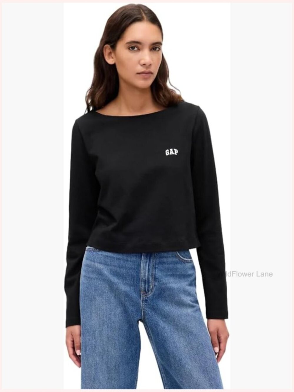 Women's Cropped Boatneck Knit Top